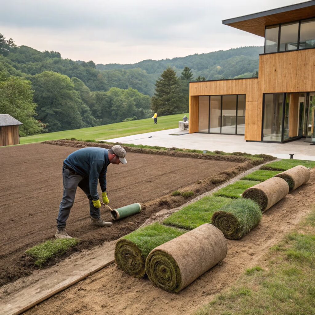 pose de pelouse, lesjardinsdejean.be
